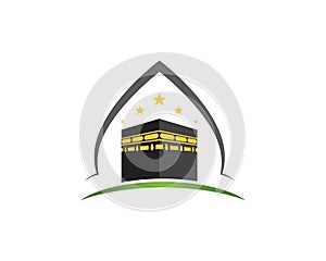 kaaba vector illustration icon