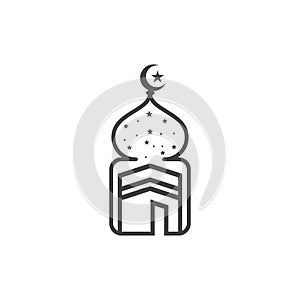 kaaba vector illustration icon