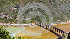 Kaaimans River Bridge with  landscape of the sea coast in southern Africa photo