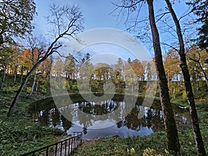 Kaali lake in Saaremaa Estonia