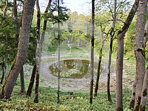Kaali meteorite crater in Saaremaa Estonia