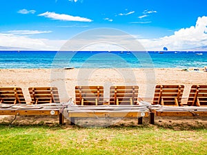 Kaanapali Beach, Maui, Hawaii, three miles of white sand and crystal water