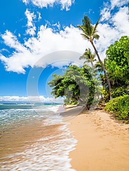 Kaanapali Beach, Maui, Hawaii, three miles of white sand and crystal water