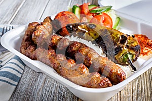 Kabab koobideh combo plate