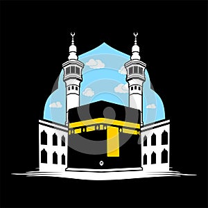 kabah islamic masjidil haram mekah vector illustration photo