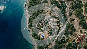 Kabak Bay Drone Photo, Aegean Sea Fethiye, Mugla Turkey photo