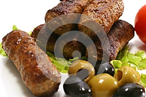 Kabob rolls and olives