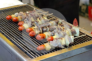 Kabobs on the grill