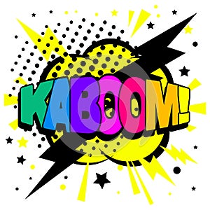 Kaboom Comic Rainbow Text