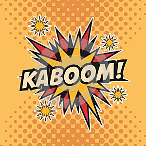 Kaboom explosion pop art comic design
