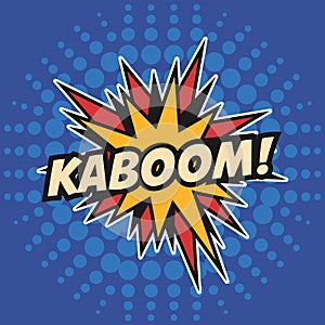 Kaboom stars pop art design