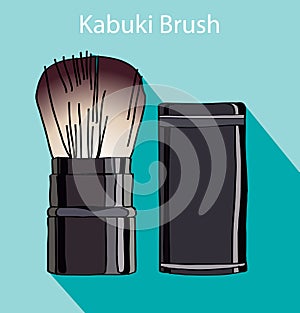 Kabuki brush in style flet