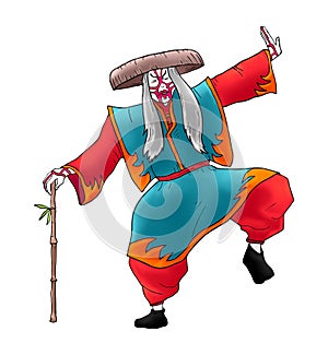 Kabuki character draw