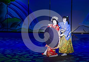 Kabuki spectacle at the Fountains of Bellagio