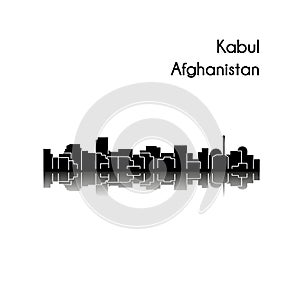 Kabul, Afganistan city silhouette photo