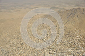 Kabul, Afghanistan aerial view