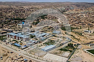 Kabul city from the air just before the Taliban take over the country