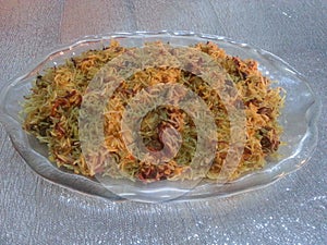 Special cooked rice dish