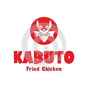 Kabuto Fried chicken logo design