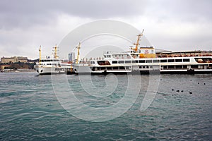 KadÃÂ±koy Pier and Ferry. istanbul 16 November 2020