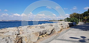 kad?köy beach, istanbul fashion beach, in the form of a panoramic photo