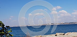 kad?köy beach, istanbul fashion beach, in the form of a panoramic photo