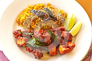 Kadai Paneer with Tamarind Rice