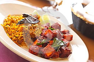 Kadai Paneer with Tamarind Rice