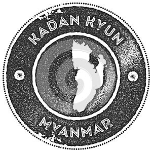 Kadan Kyun map vintage stamp. photo