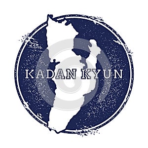 Kadan Kyun vector map. photo