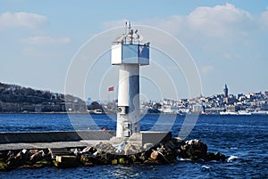 KadikÃ¶y breakwater and sea lighthouse - Istanbul photo