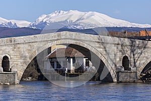 Kadin bridge over the Struma River at Nevestino, Bulgaria