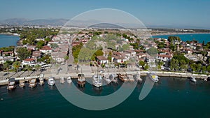 In Kadr there is a cozy sea bay of the city of Side. Small port in Turkey with cute yachts and fishing boats.