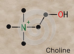 Kaempferol. C15H10O6 molecule. It is antioxidant, natural flavonol, type of flavonoid. Skeletal chemical formula on the dark blue