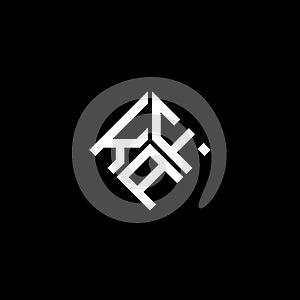 KAF letter logo design on black background. KAF creative initials letter logo concept. KAF letter design photo