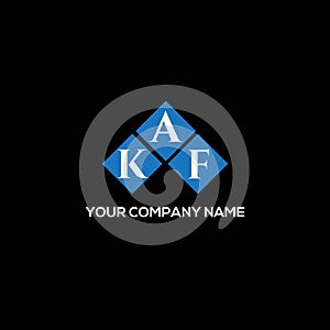 KAF letter logo design on BLACK background. KAF creative initials letter logo concept. KAF letter design.KAF letter logo design on photo