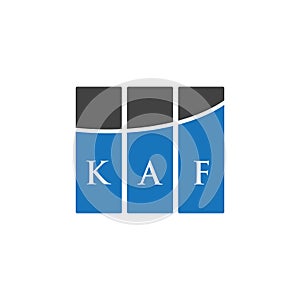 KAF letter logo design on WHITE background. KAF creative initials letter logo concept. KAF letter design photo
