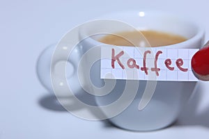 Kaffee word in German for Coffee in English