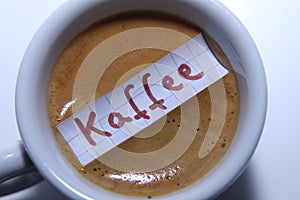 Kaffee word in German for Coffee in English