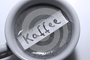 Kaffee word in German for Coffee in English photo