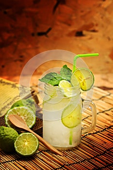 Kaffir lime, Bergamot soda Cool drink, Herb for Treatment of Acid Reflux.