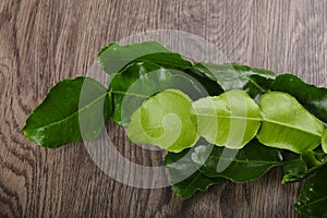 Kafir lime leaves