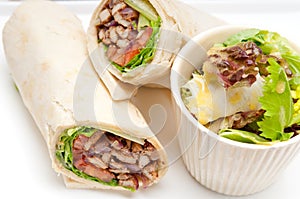 Kafta shawarma chicken pita wrap roll sandwich