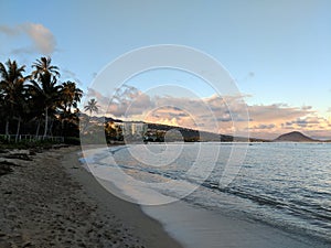Kahala Beach at dusk photo
