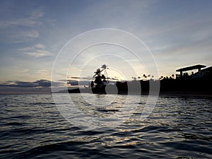 Kahala Beach at dusk photo