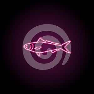 Kahawai neon icon. Simple thin line, outline vector of fish icons for ui and ux, website or mobile application