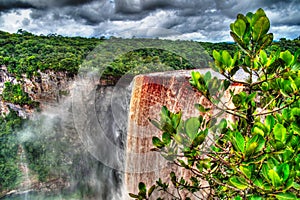Kaieteur waterfall, one of the tallest falls in the world at potaro river Guyana