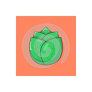 Kail flat color icon