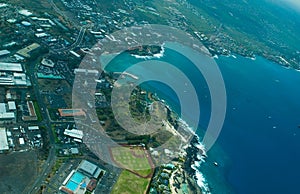 Kailua-Kona, Big Island aerial shot