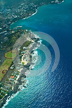 Kailua-Kona, Big Island aerial shot